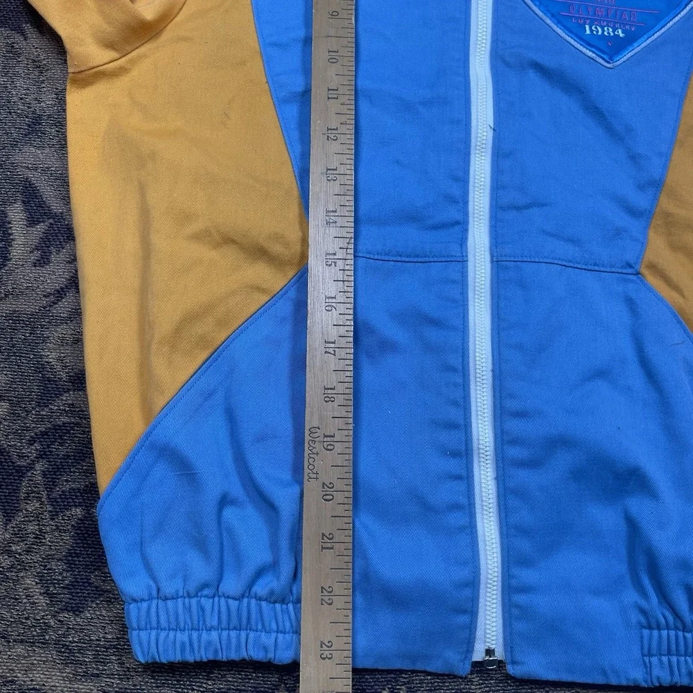 Vtg 80s Levis Jacket Small 1984 Olympic Games Staff Uniform Yellow Blue 105344